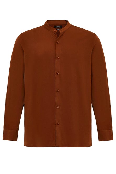 Antioch Light Brown Collar Regular Fit Men's Shirt