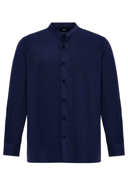 Antioch Light Navy Blue Collar Regular Fit Men's Shirt