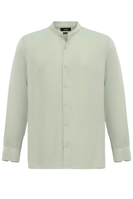 Antioch Light Green Collar Regular Fit Men's Shirt