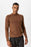 Brown Crew Neck Slim Fit Knitwear Sweater