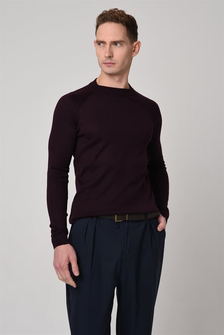 Crew Neck Slim Fit Knitwear Sweater