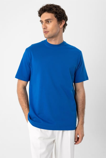 Antioch Saks Bisiklet Yaka Basic T-Shirt