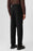 Black Buckle Detailed Pleated High Waist Men's Trousers