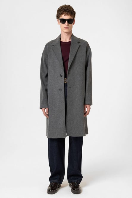 Anthracite Oversize Men's Coat