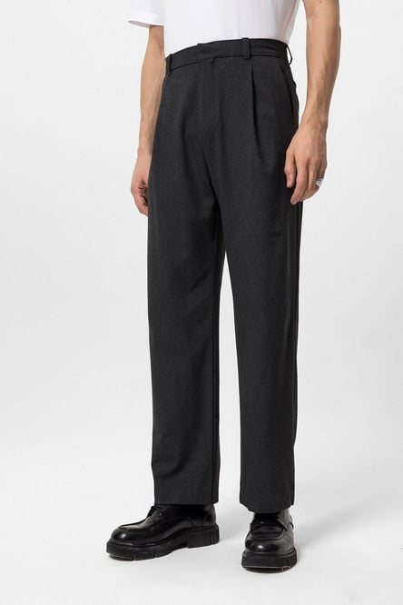 Anthracite High Waist Baggy Men's Trousers