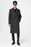 Anthracite Wool Blend Herringbone Double Breasted Men's Coat