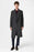 Anthracite Wool Blend Herringbone Double Breasted Men's Coat