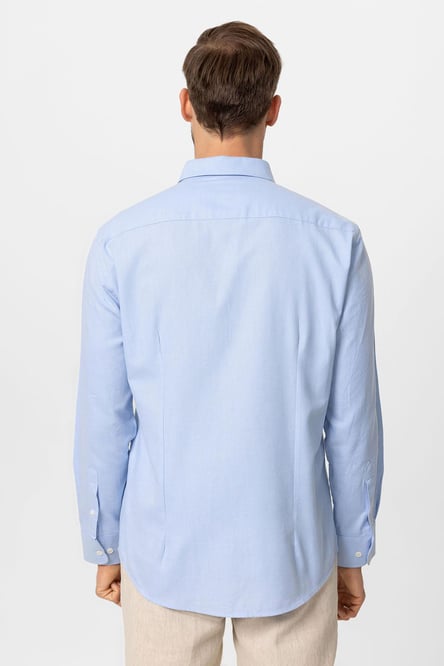 Antioch Bebe Blue Collar Buttoned Slim Fit Men's Shirt