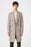 Beige Herringbone Patterned Men's Coat