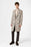 Beige Herringbone Patterned Men's Coat