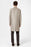 Beige Herringbone Patterned Men's Coat