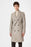 Beige Herringbone Patterned Men's Coat