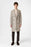 Beige Herringbone Patterned Men's Coat