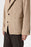 Beige Herringbone Patterned Oversize Men's Blazer Jacket