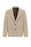 Beige Herringbone Patterned Oversize Men's Blazer Jacket