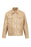 Beige Crop Fit Faux Leather Men's Coat