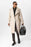 Beige Double Breasted Long Men's Trench Coat