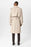 Beige Double Breasted Long Men's Trench Coat