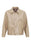 Beige Oversize Faux Leather Men's Coat