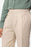 Beige High Waist 100% Linen Pleated Men's Trousers