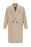 Beige Wool Blend Double Breasted Men's Coat