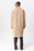 Beige Wool Blend Double Breasted Men's Coat