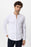 Antioch White Men's Collar Hidden Button Long Sleeve Slim Fit Shirt