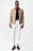 Light Beige Men's Slim Fit Button-Closed Leather Coat