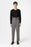 Gray High Waist Striped Relaxed Fit Men's Trousers