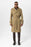 Khaki Double Breasted Long Men's Trench Coat