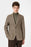 Khaki Slim Fit Herringbone Patterned Men's Blazer Jacket