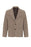 Brown Herringbone Patterned Oversize Men's Blazer Jacket