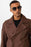 Brown Crop Fit Men's Trench Coat