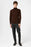 Dark Brown Braided Men's Sweater