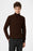 Dark Brown Braided Men's Sweater