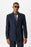 Navy Blue Single Button Relaxed Men's Blazer Jacket