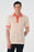 Antioch Salmon Polo Neck Slim Fit Striped Men's T-Shirt