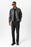 Black Crop Fit Faux Leather Men's Coat