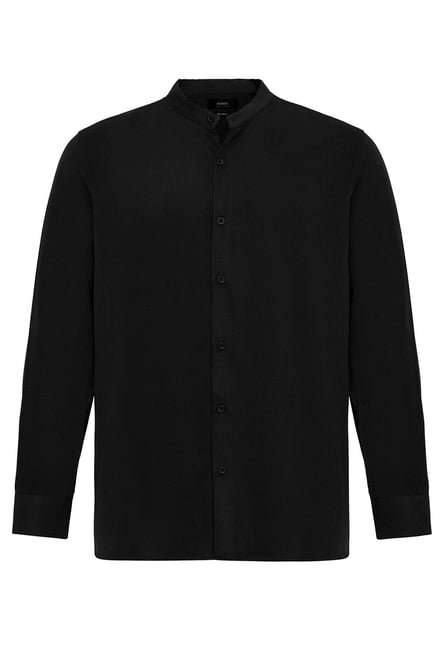 Antioch Black Collar Regular Fit Men's Shirt