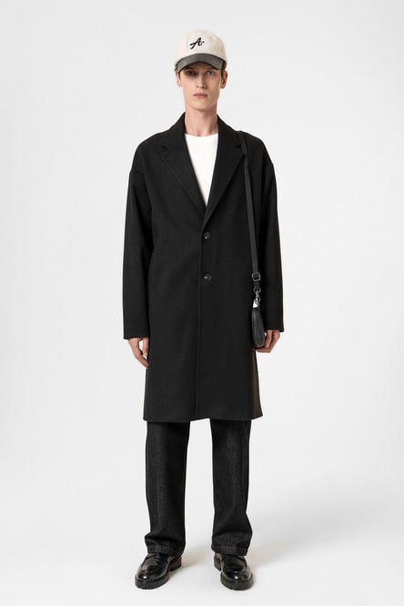 Black Oversize Men's Coat