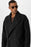 Black Wool Blend Double Breasted Men's Coat