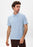 Antioch Baby Blue Polo Neck Zipper Men's T-Shirt