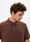 Antioch Brown Polo Neck Zippered Men's T-Shirt