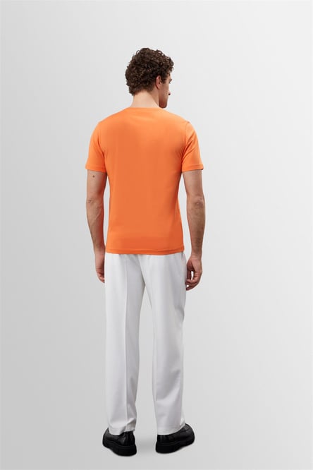 Antioch Oranj Bisiklet Yaka Basic T-Shirt