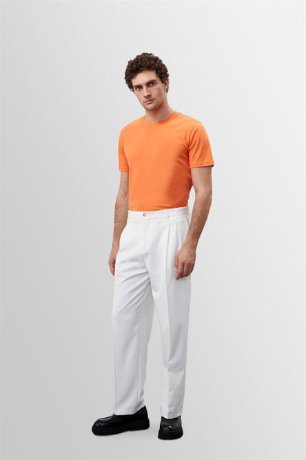 Antioch Oranj Bisiklet Yaka Basic T-Shirt