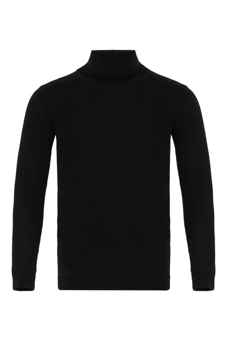 Black Full Turtle Men's Knitwear