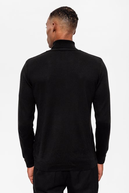 Black Full Turtle Men's Knitwear