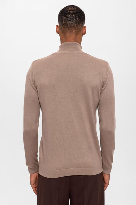 Mink Full Collar Men's Knitwear