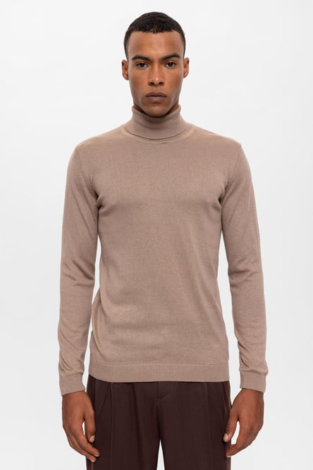 Mink Full Collar Men's Knitwear