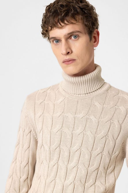 Stone Braided Men's Sweater